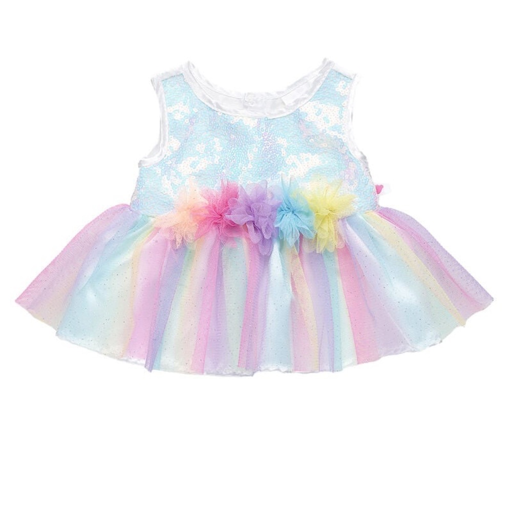Build-A-Bear Light-Up Pastel Flower Dress